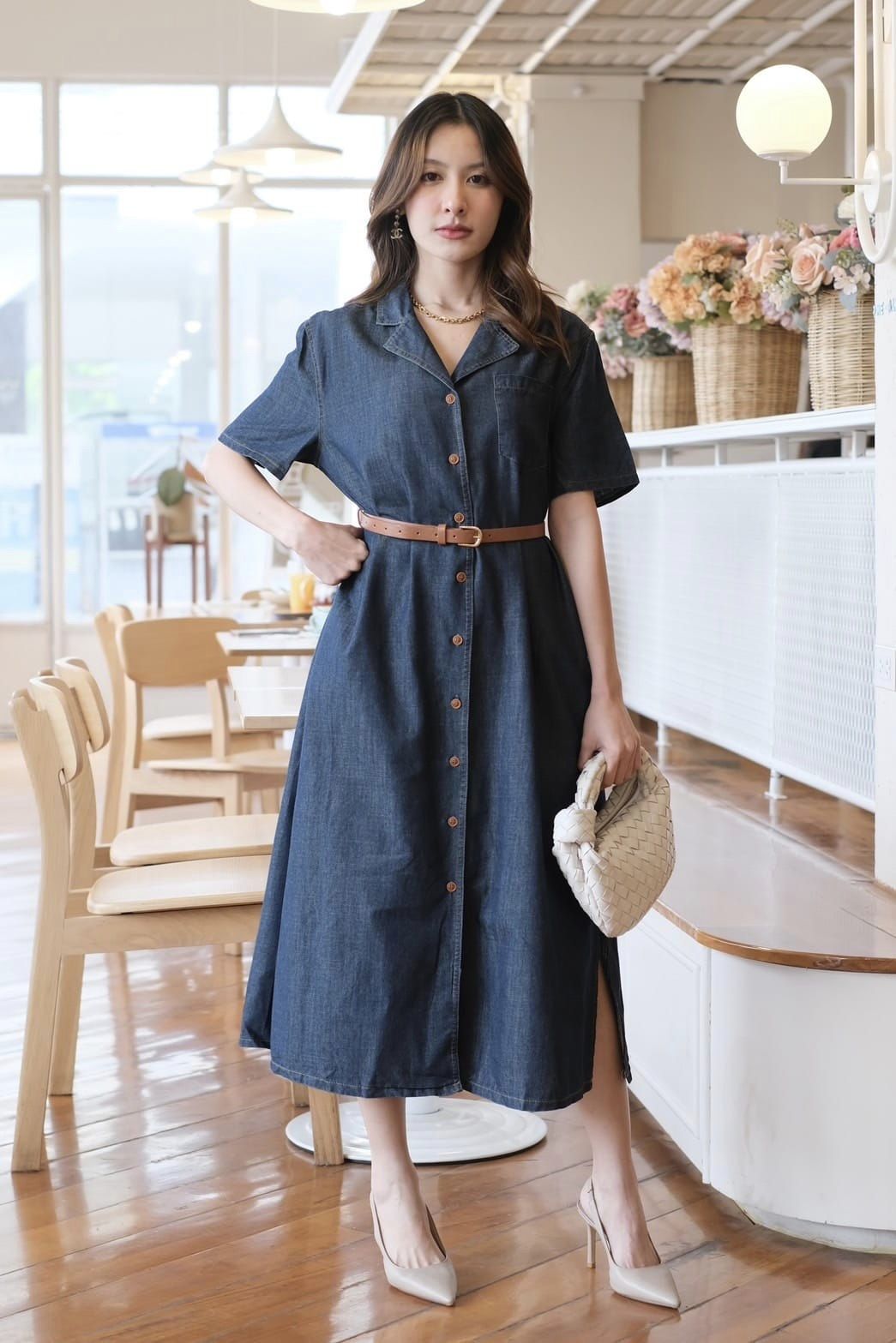 Miss shop denim dress best sale