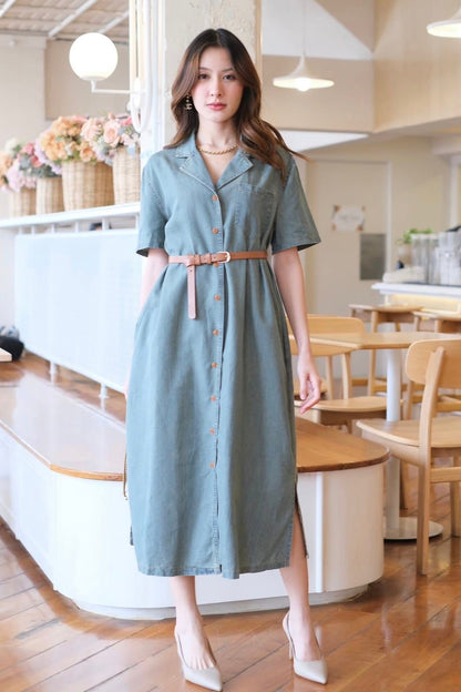 Freya Denim Dress with Belt